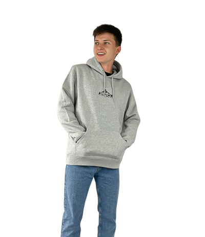 Alpine Classic Grey Hoodie modelled by male 