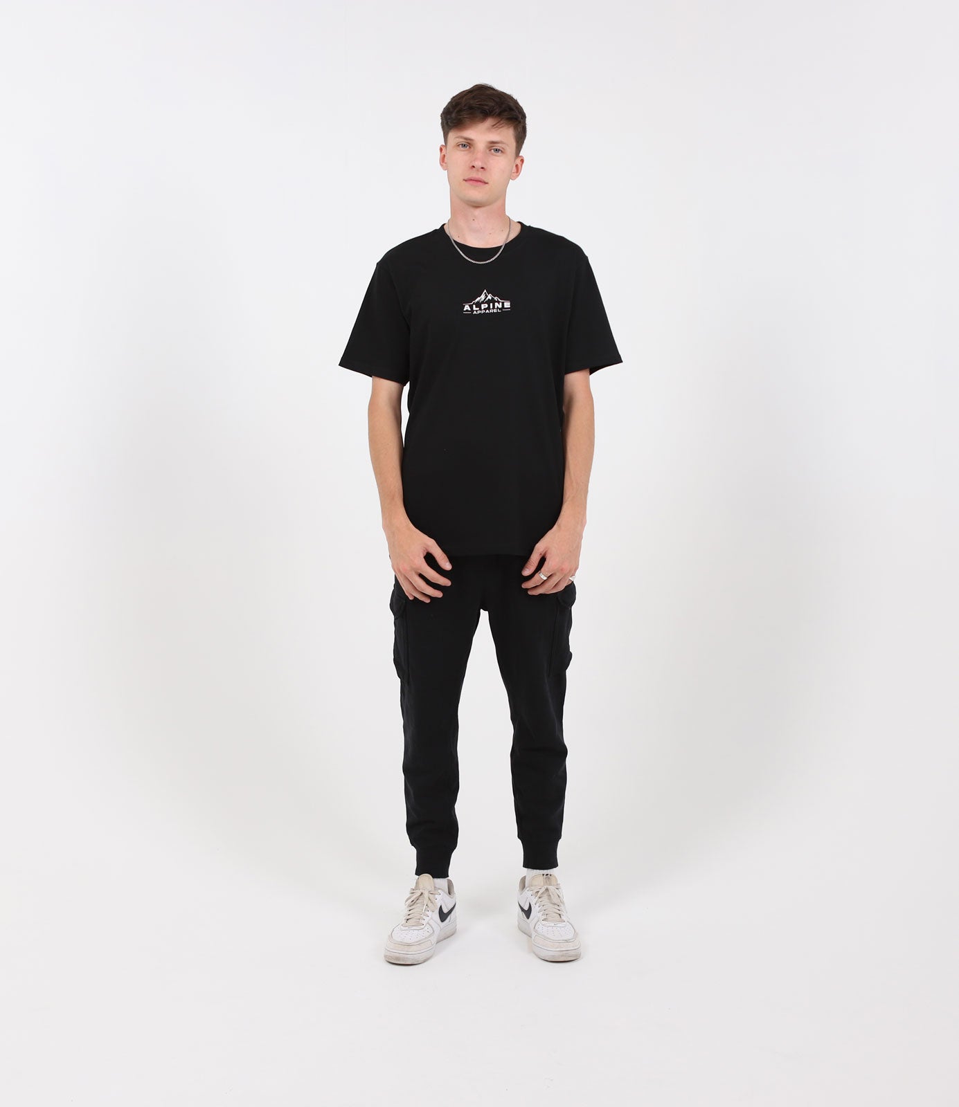 Alpine Black Classic T-Shirt male model photo