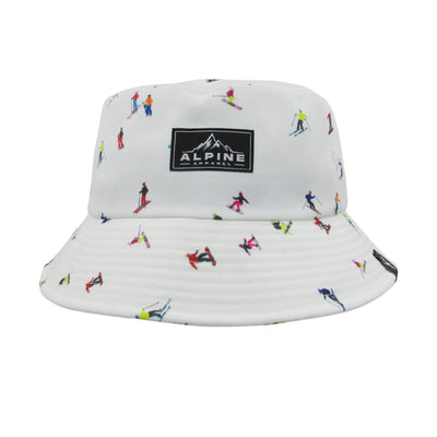 Alpine Bucket Hat Ski Design - Front