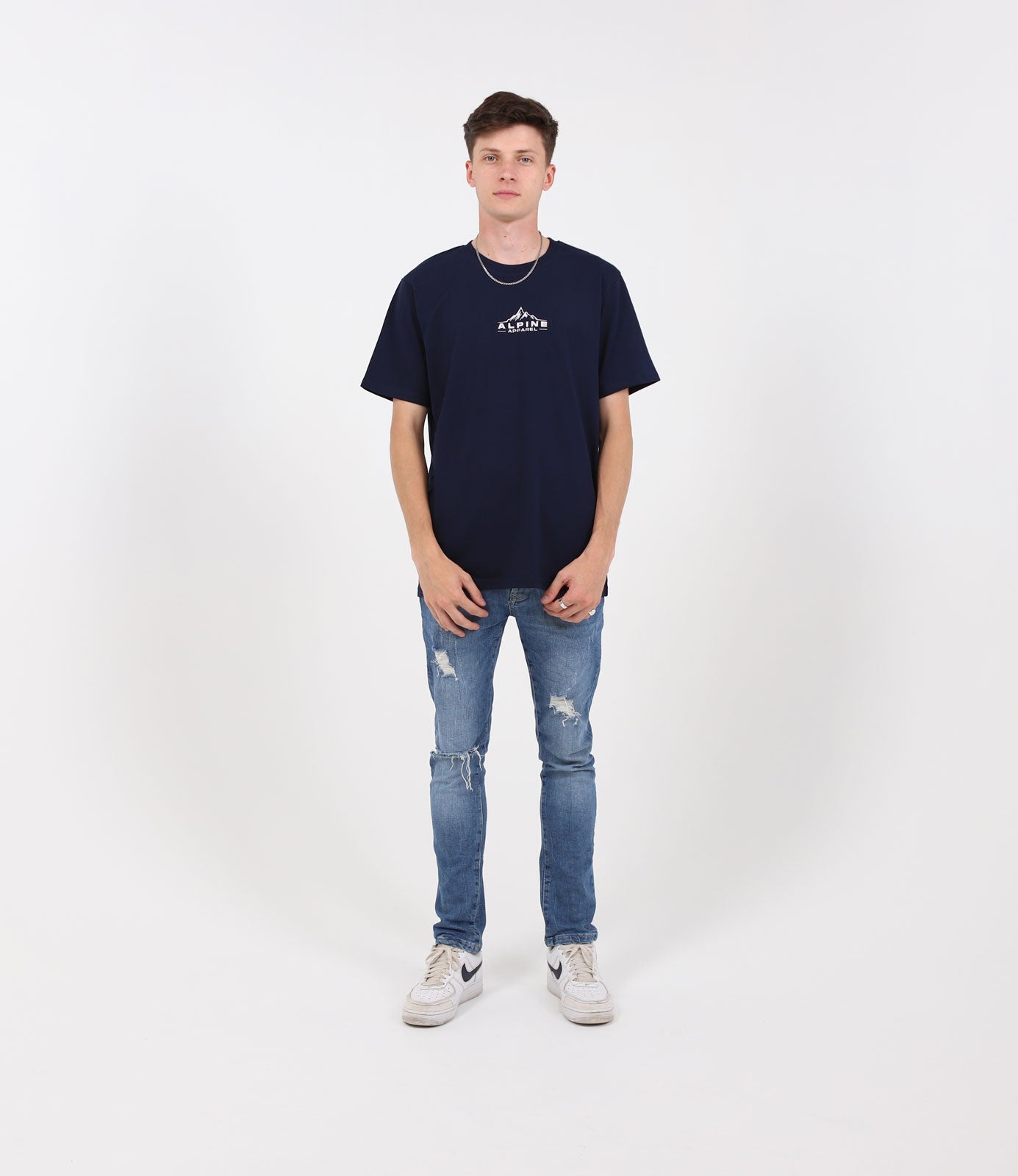 Alpine Navy Classic T-Shirt male model photo