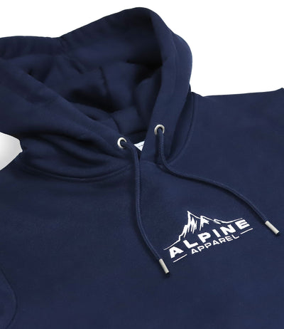 Alpine Navy Classic Hoodie front angled photo