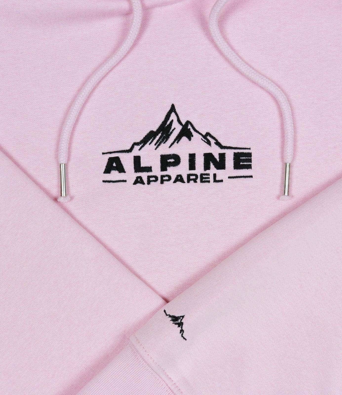 Alpine Pink Classic Hoodie front closeup photo